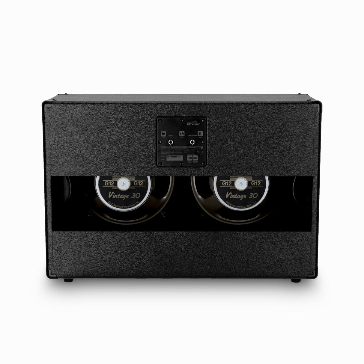 Palmer CAB 212 BX V30 - Baffle guitare avec Celestion Vintage 30 2 x 12, dos ouvert