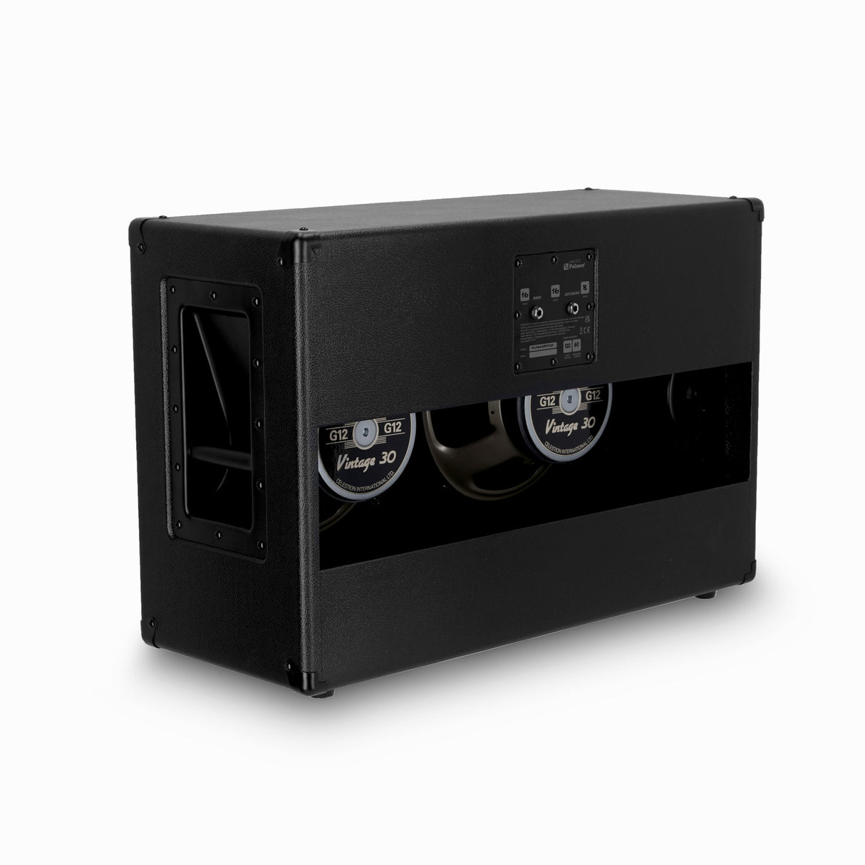 Palmer CAB 212 BX V30 - Baffle guitare avec Celestion Vintage 30 2 x 12, dos ouvert