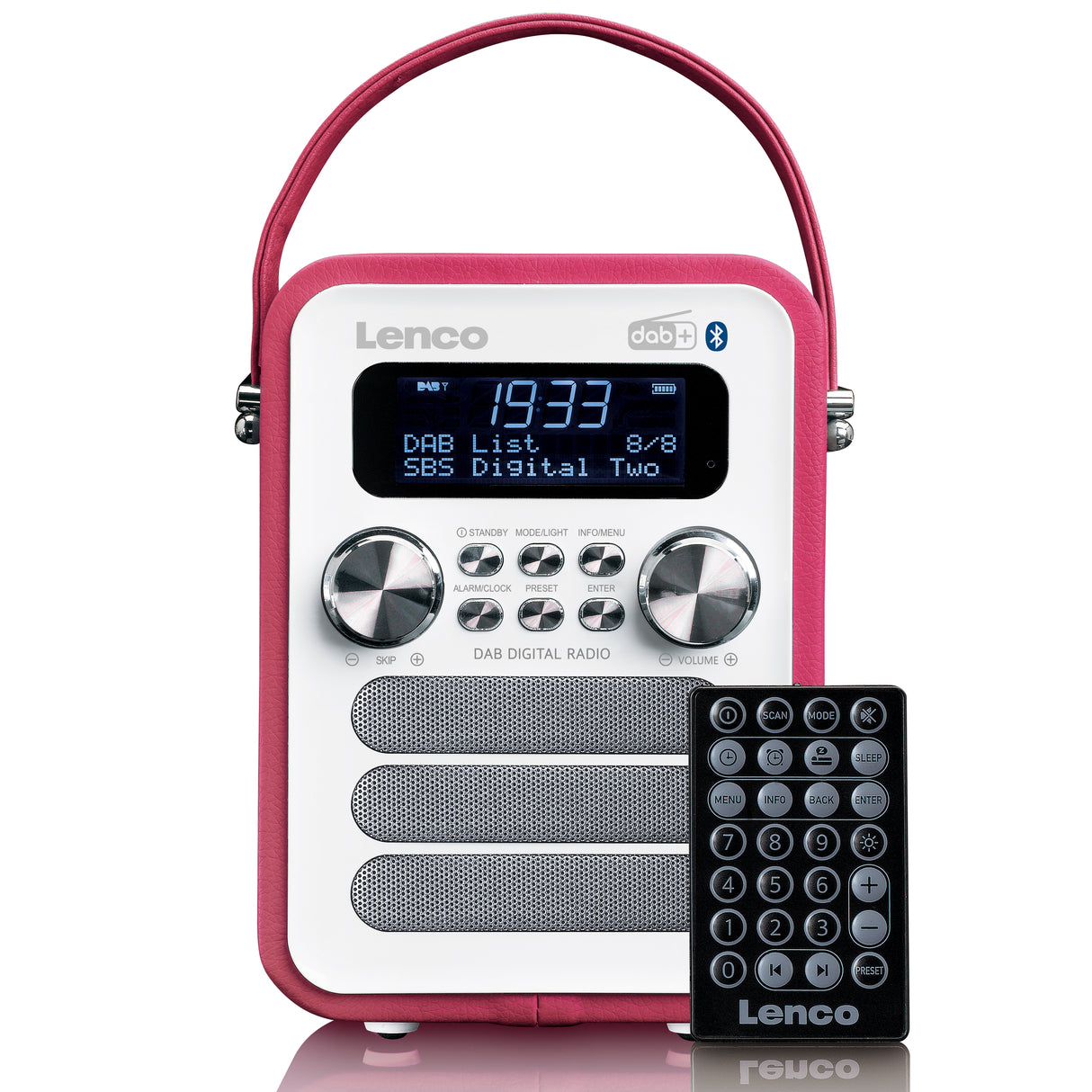 Lenco PDR-051 DAB Radio, Pink/White