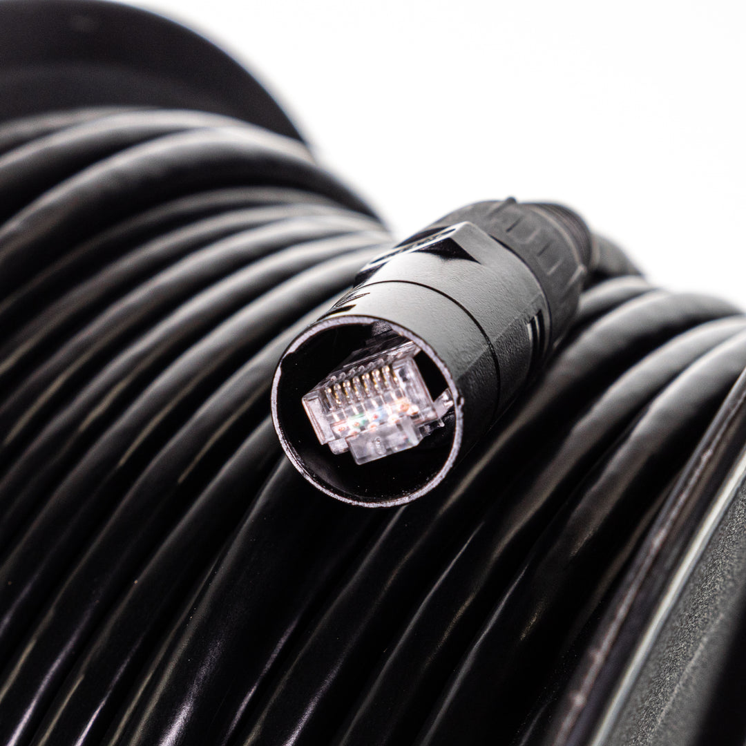 Perfex CAT7 enrouleur de câble (NOIR) 75m