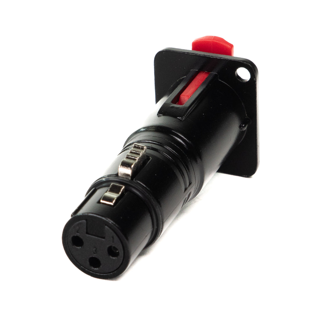 Perfex Jack vers XLR Femelle Châssis Connecteur (Noir)