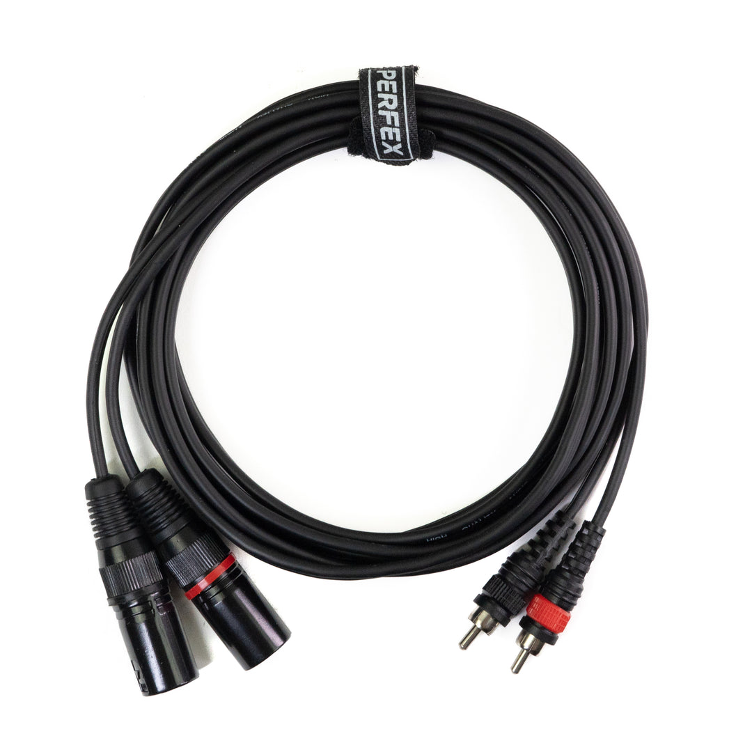 Perfex XLR Mâle vers Phono RCA Câble (6m)
