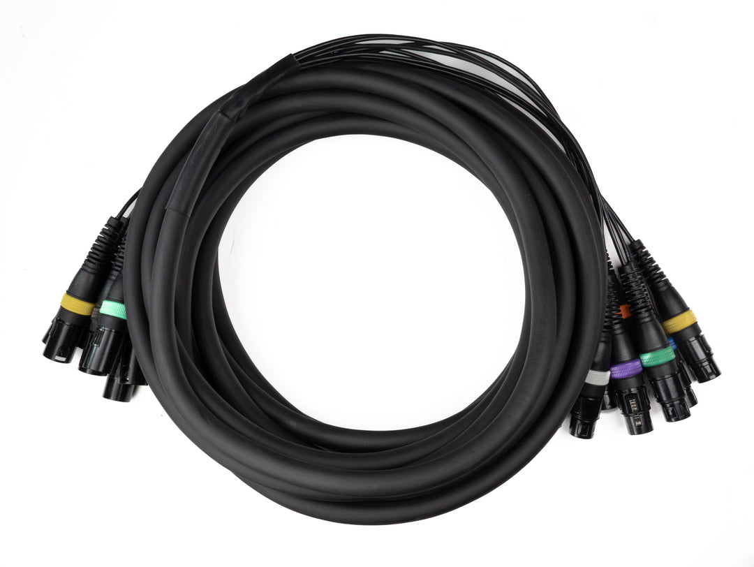 Par-8 multicore XLR mâle vers XLR femelle (10m)