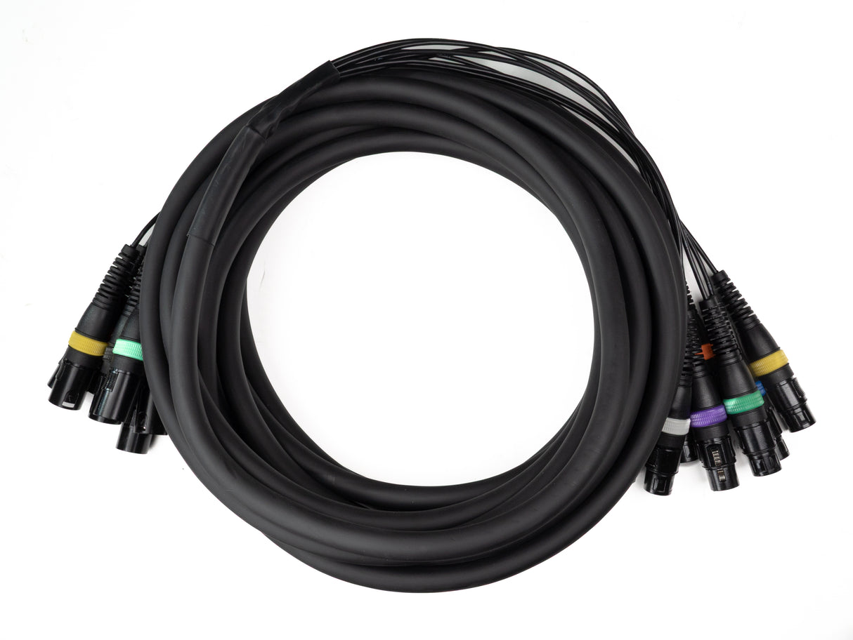 Par-8 multicore XLR mâle vers XLR femelle (10m)