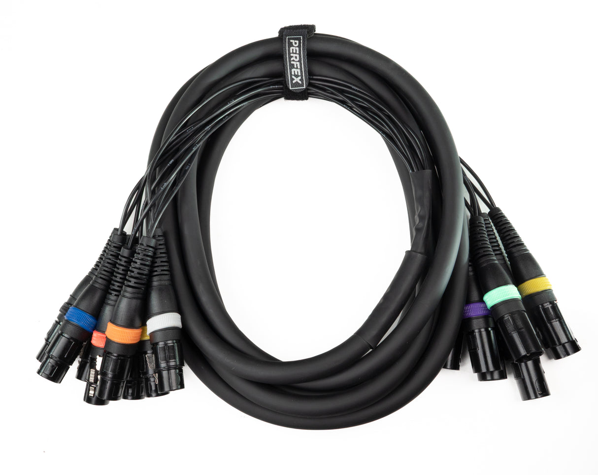 Par-8 multicore XLR mâle vers XLR femelle (5m)