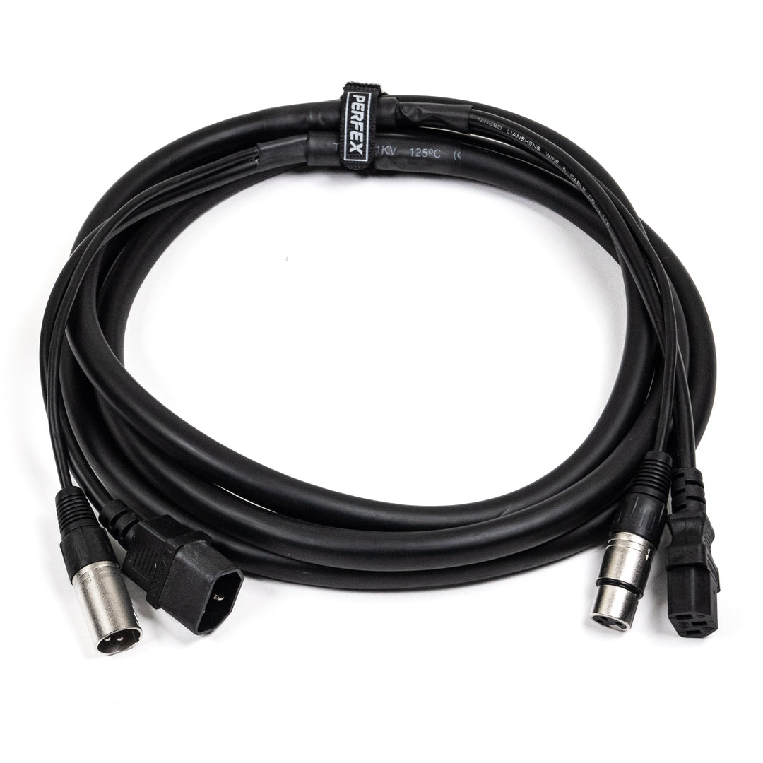 Perfex IEC & XLR Câbles Muïipies (DMX, 3m)