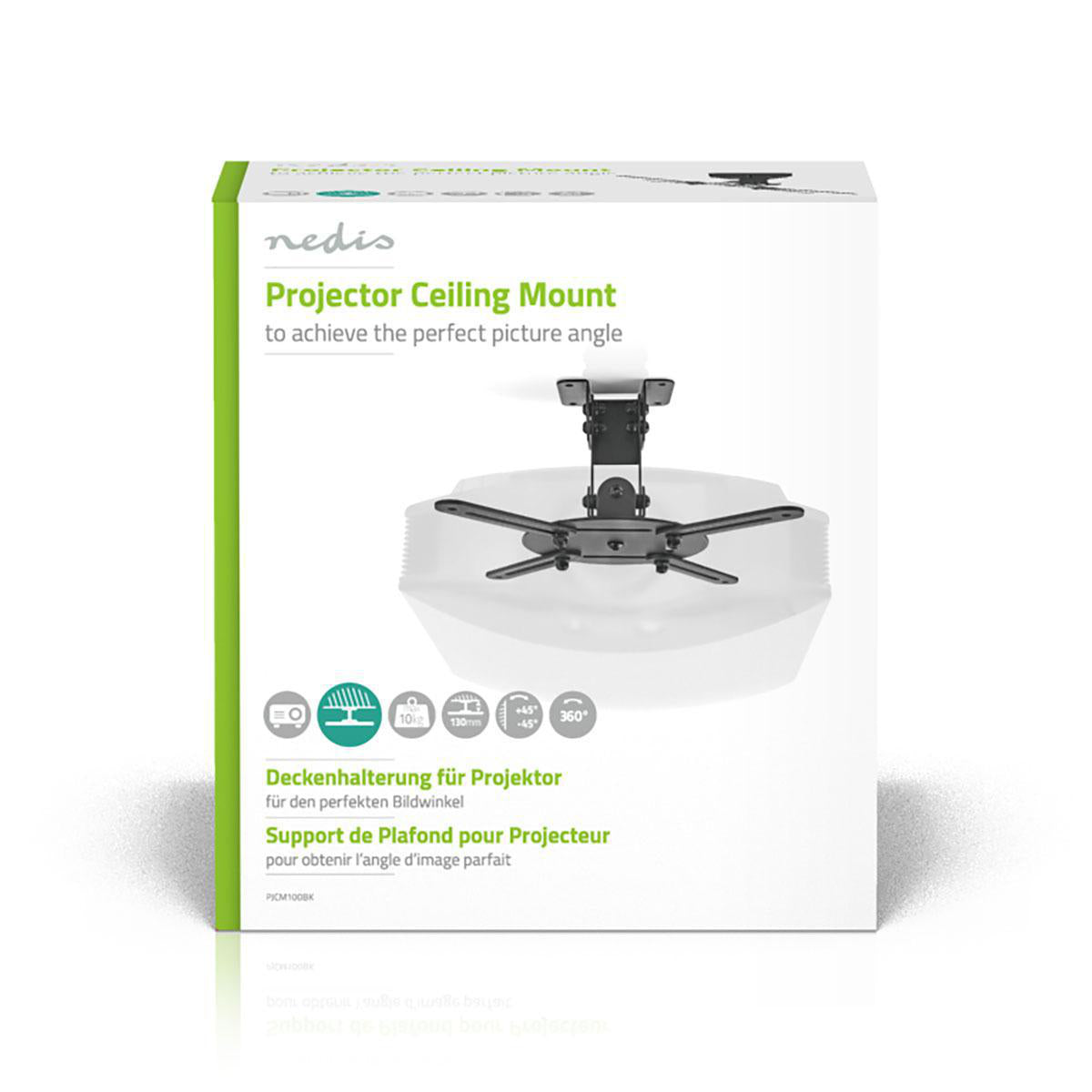 Projector Ceiling Mount Fully Movable (Black, 10kg)