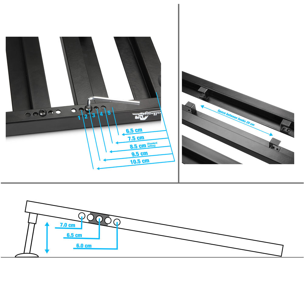 Palmer PEDALBAY® 60 L - Pedalboard léger et réglable avec softcase de protection, 60 cm