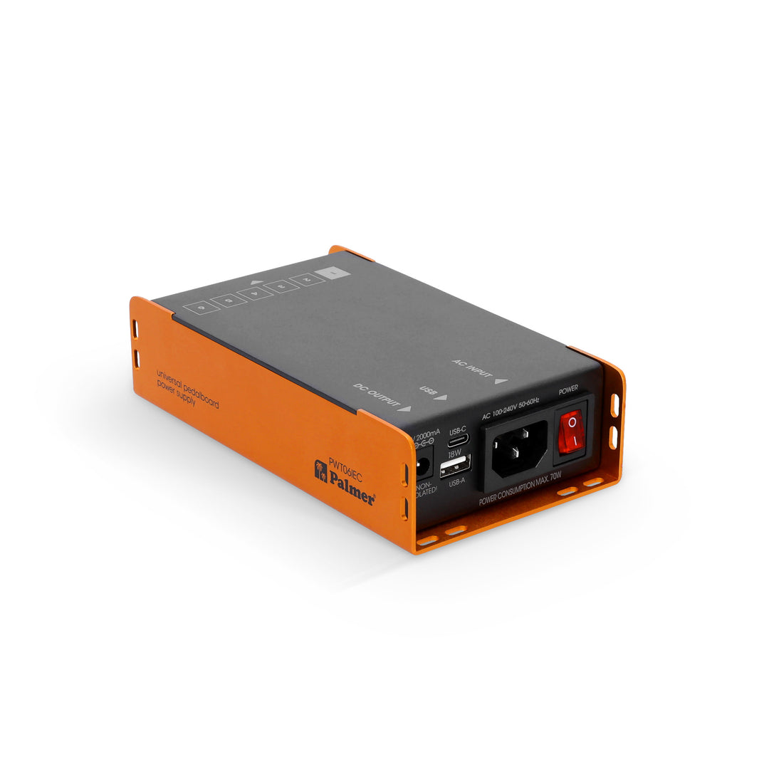 Palmer PWT 06 IEC - Bloc d'alimentation universel pour pedalboard avec USB