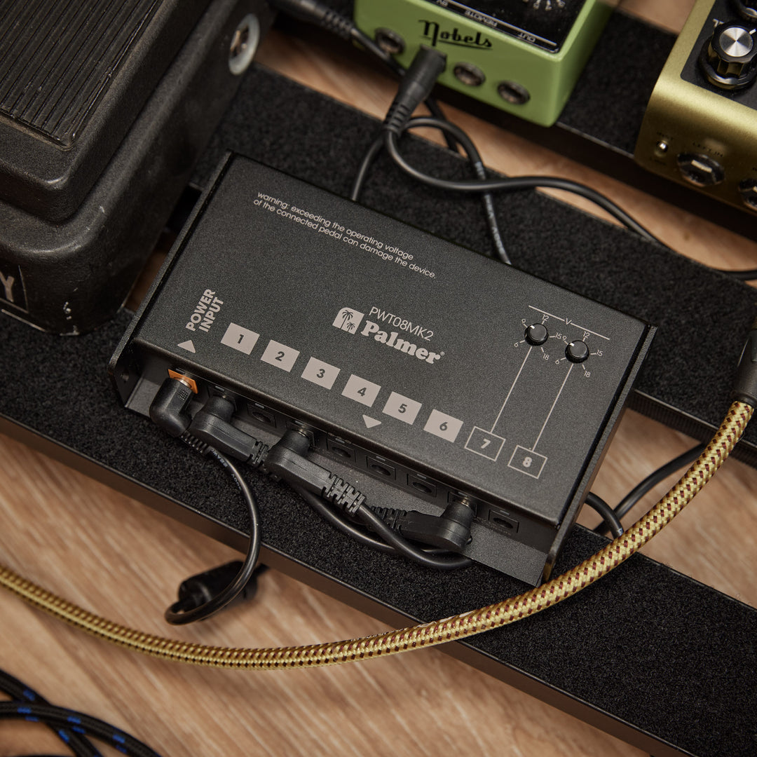 Palmer PWT 08 MK2 - Bloc d'alimentation universel pour pedalboard à 8 sorties
