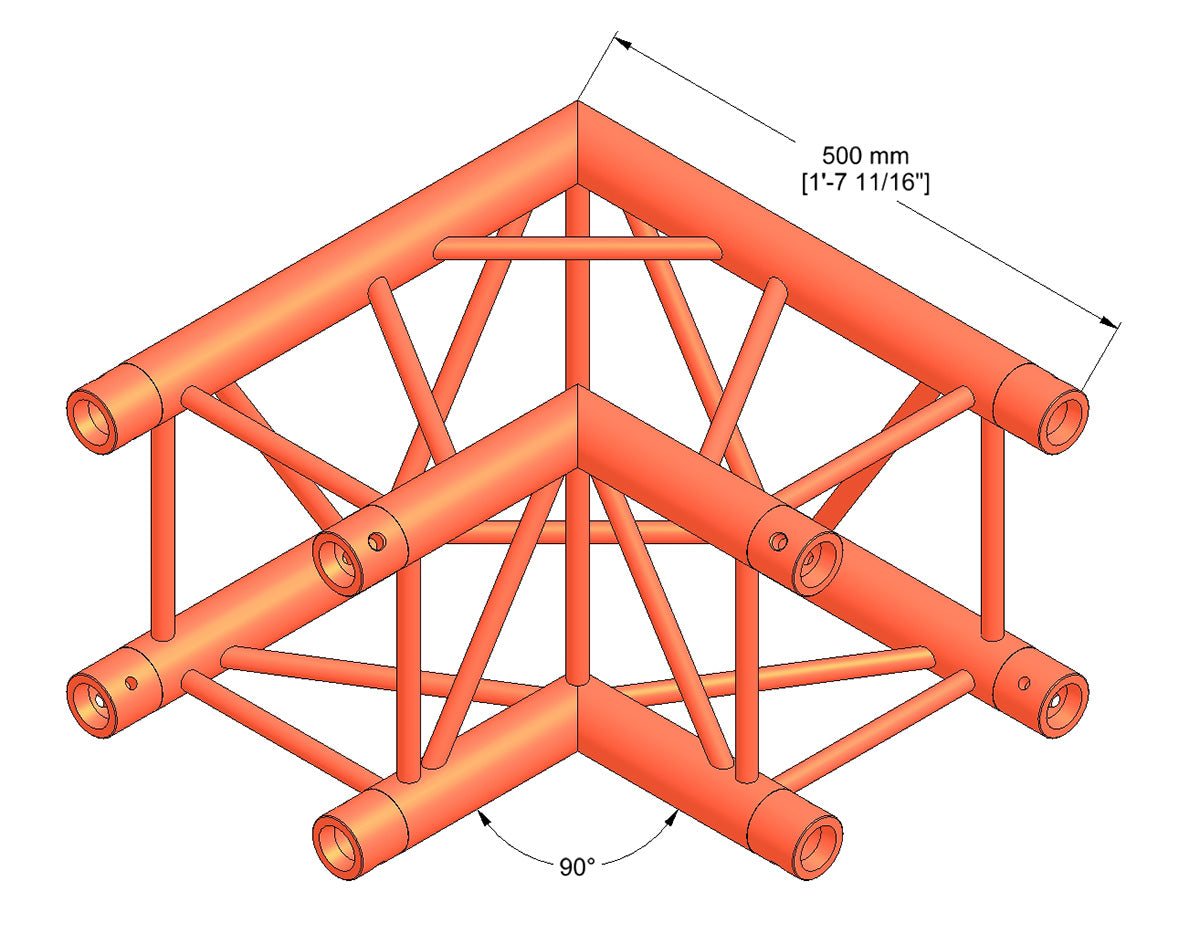 Milos QTB quatro 2-way 90°, corner