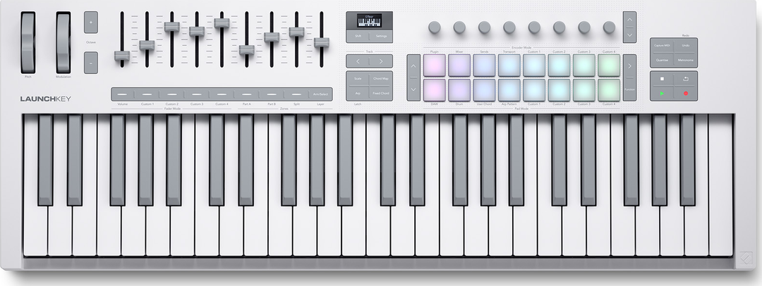 Novation Launchkey 49 MK4 MIDI-Cravier (Blanc)