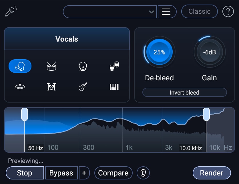 RX 12 Standard : CRG depuis tout produit iZotope payant