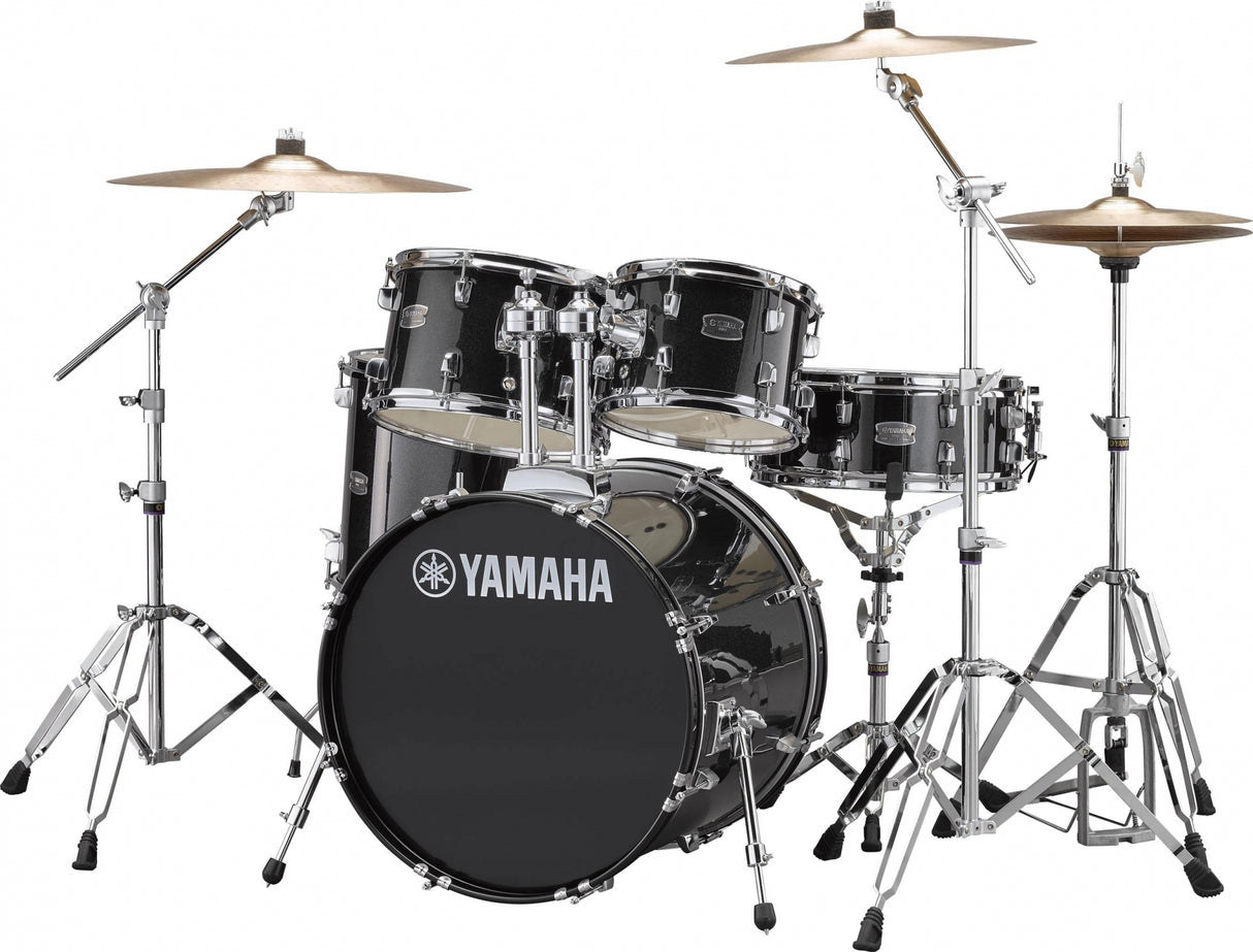Yamaha Kit de batterie standard Rydeen incluant un pack de matériel et des cymbales (Black Paillettes)