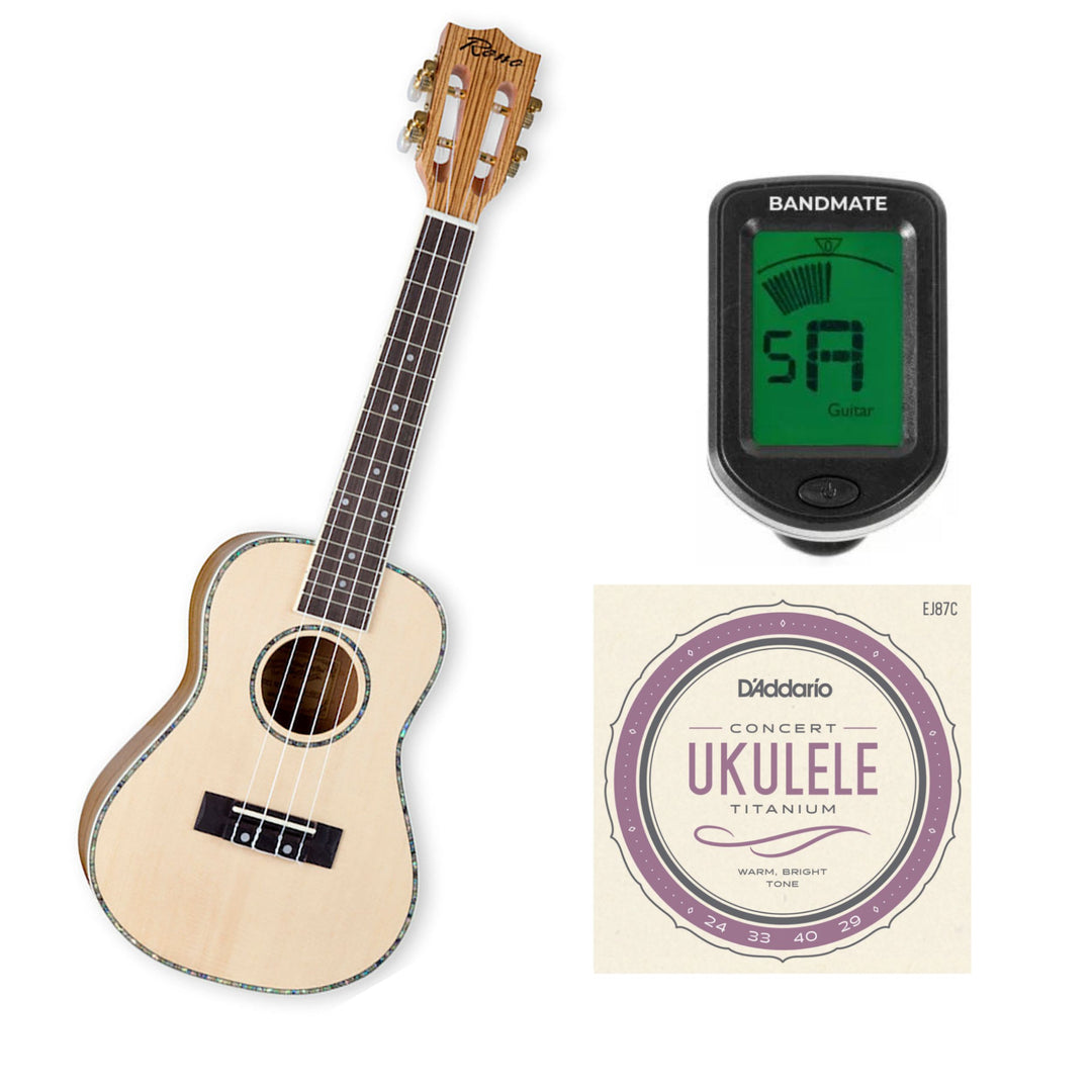 Reno RU320 Grand Concert Ukulélés (Natur) Startpakke