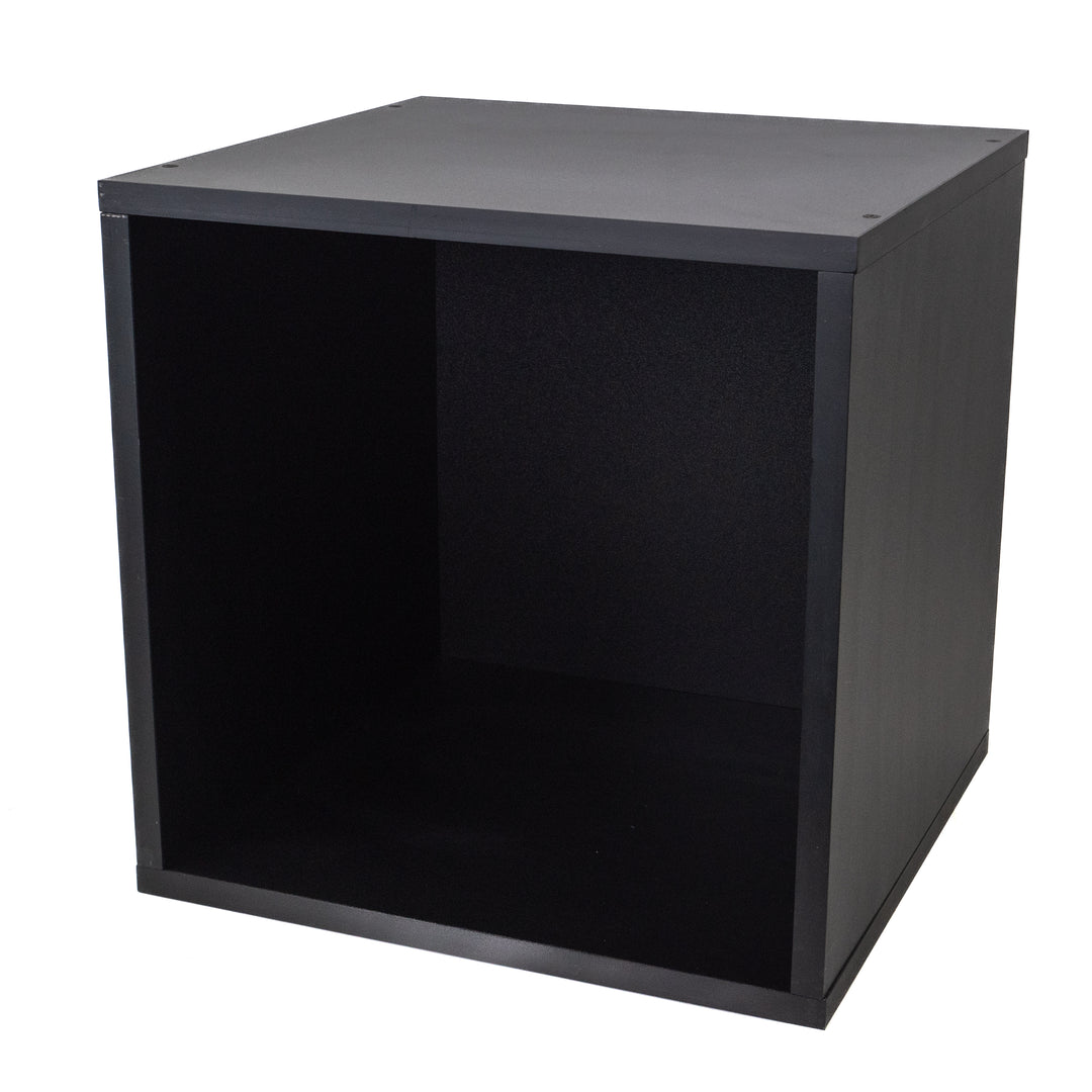 Studio 57 - Étagère de rangement pour vinyles (36,5 x 36,5 cm, Sort)