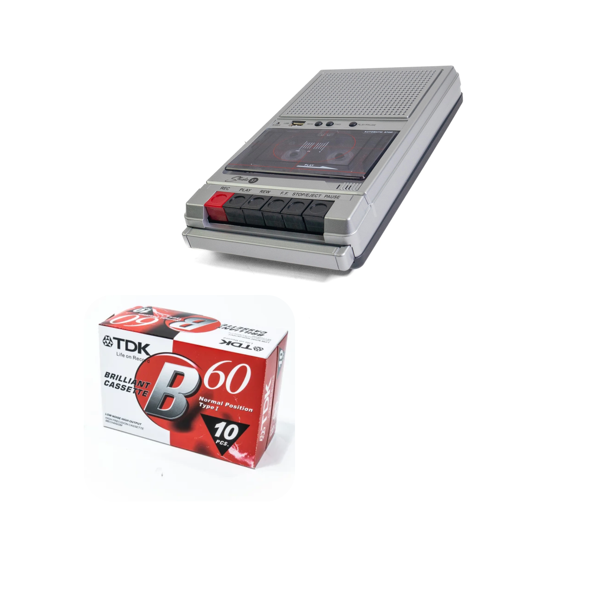 Studio 57 Enregistreur de cassettes (Argent) Bundle