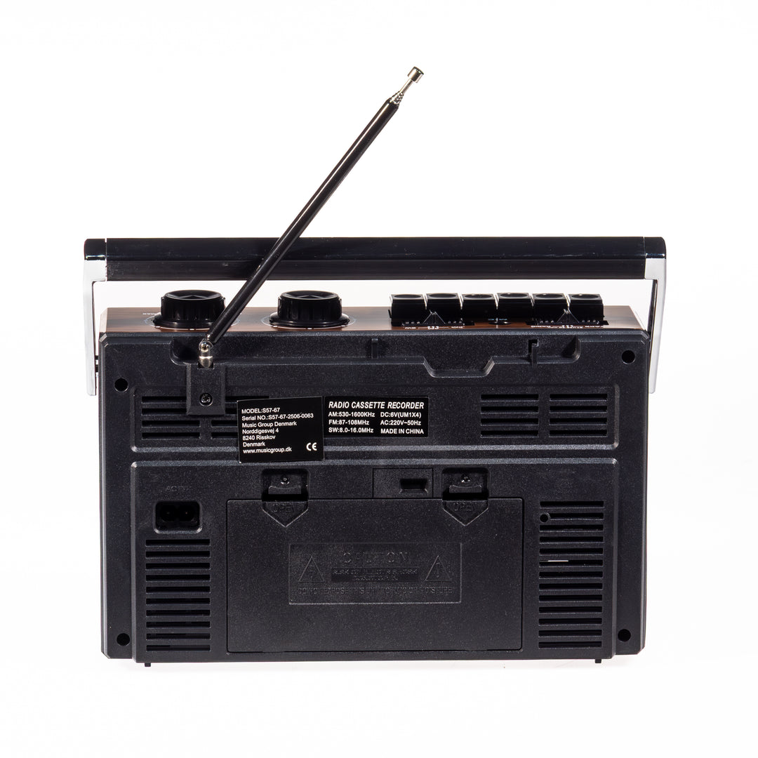Studio 57 - Lecteur de cassettes avec FM & Bluetooth, Marron
