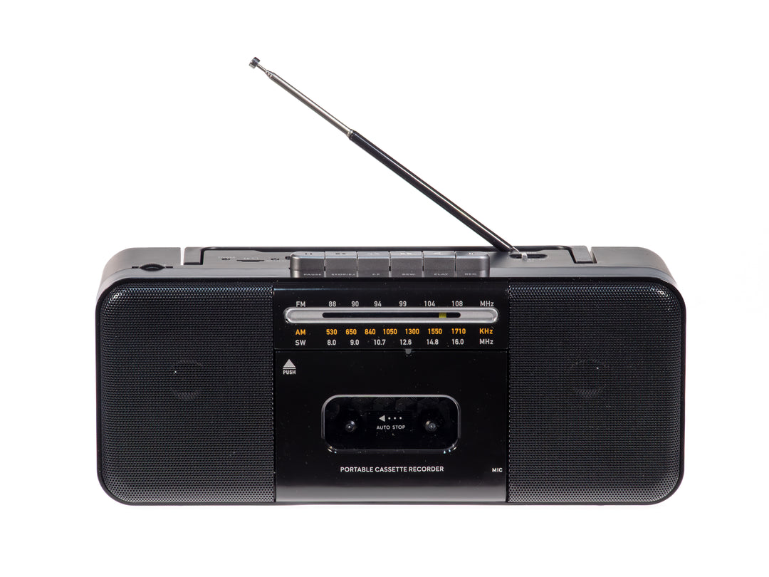 Studio 57 - Lecteur de cassettes avec FM & Bluetooth, Noir