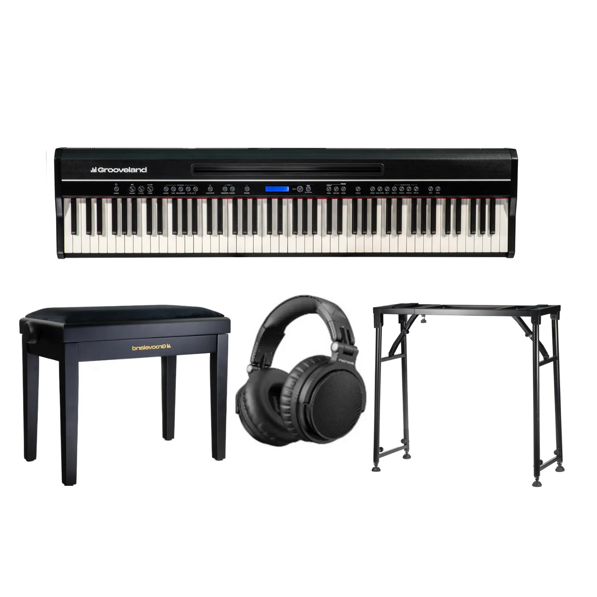 Grooveland FP80 Piano numérique (Noir) Pack complet