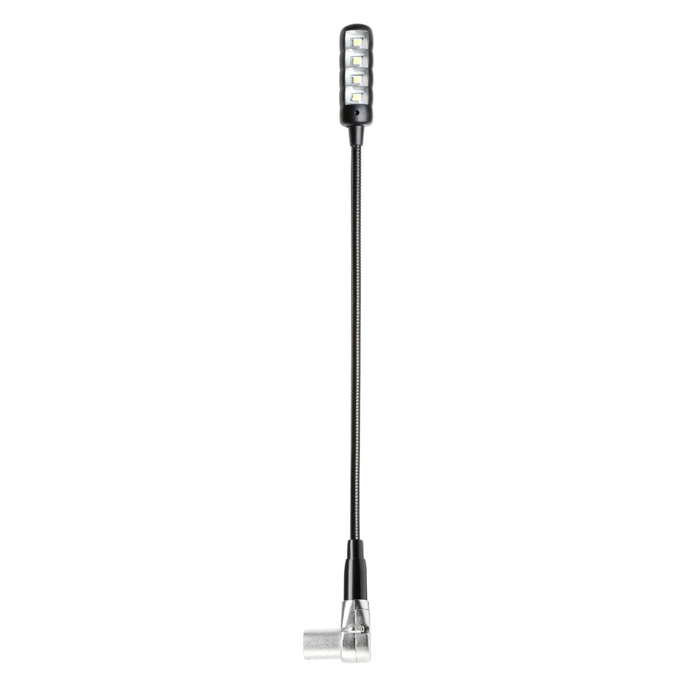Adam Hall Stands SLED 1 ULTRA XLR 4 A - Lampe col de cygne XLR coudée 4 pôles avec 4 LED COB