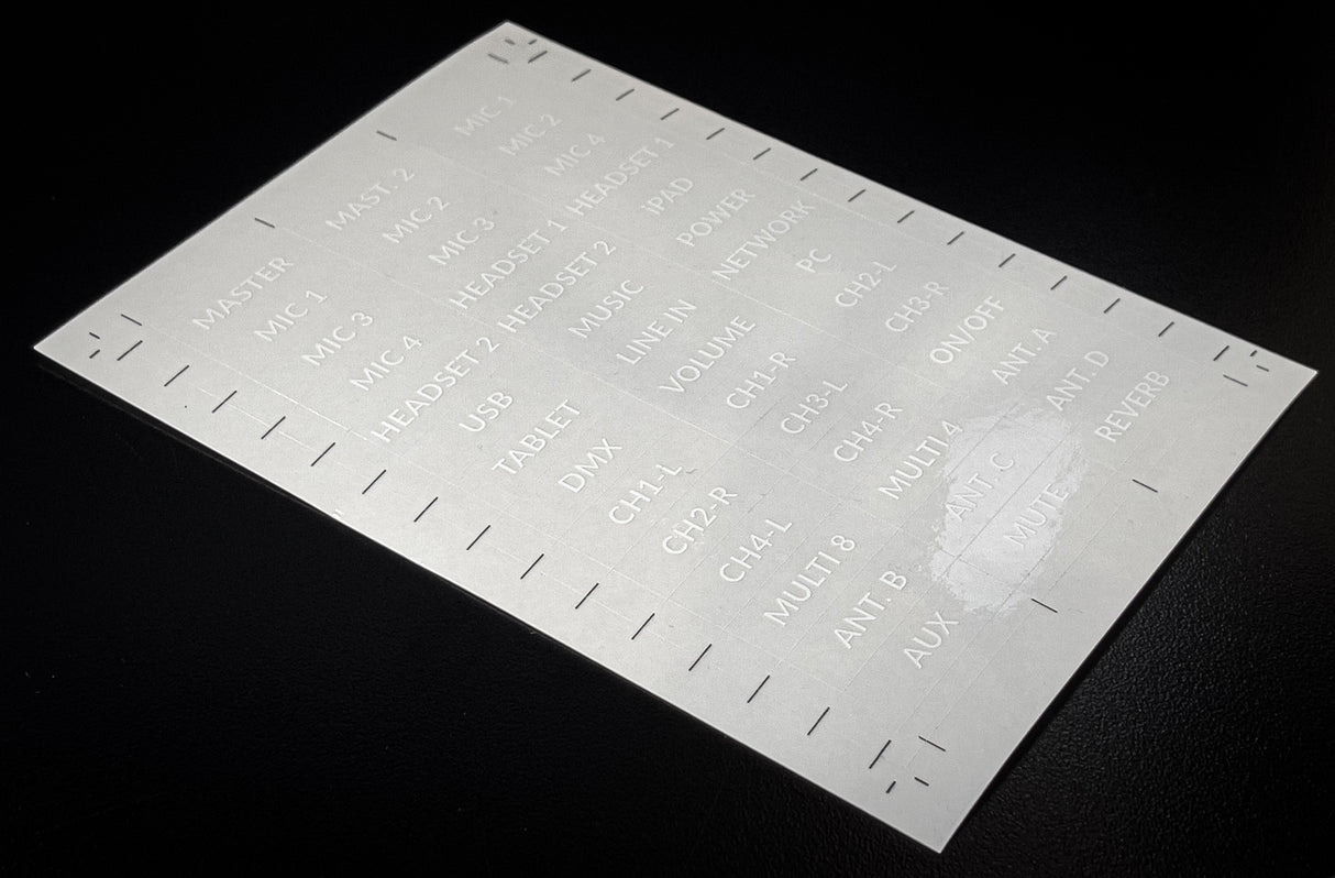 Planche de stickers (Panneaux de Rack, systèmes sans fil, Console de mirage & DJs)