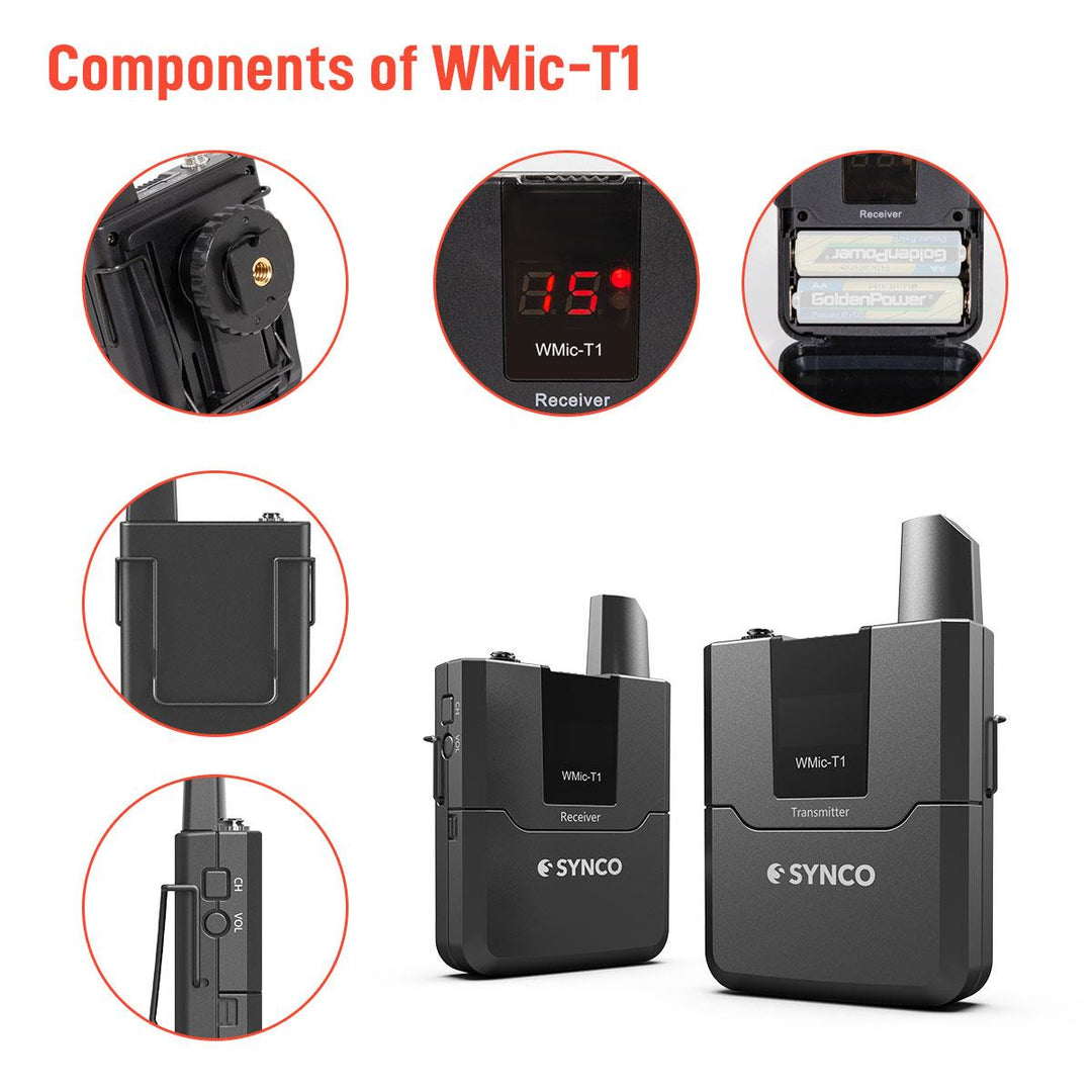 Synco set de microphones sans fil pour DSLR UHF fréq. 572 - 586 MHz