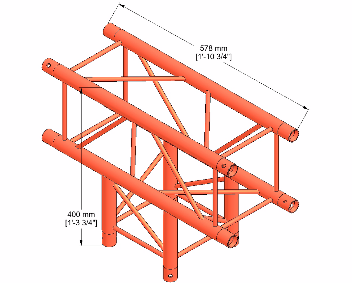 Milos QTM quatro 3-way T-piece