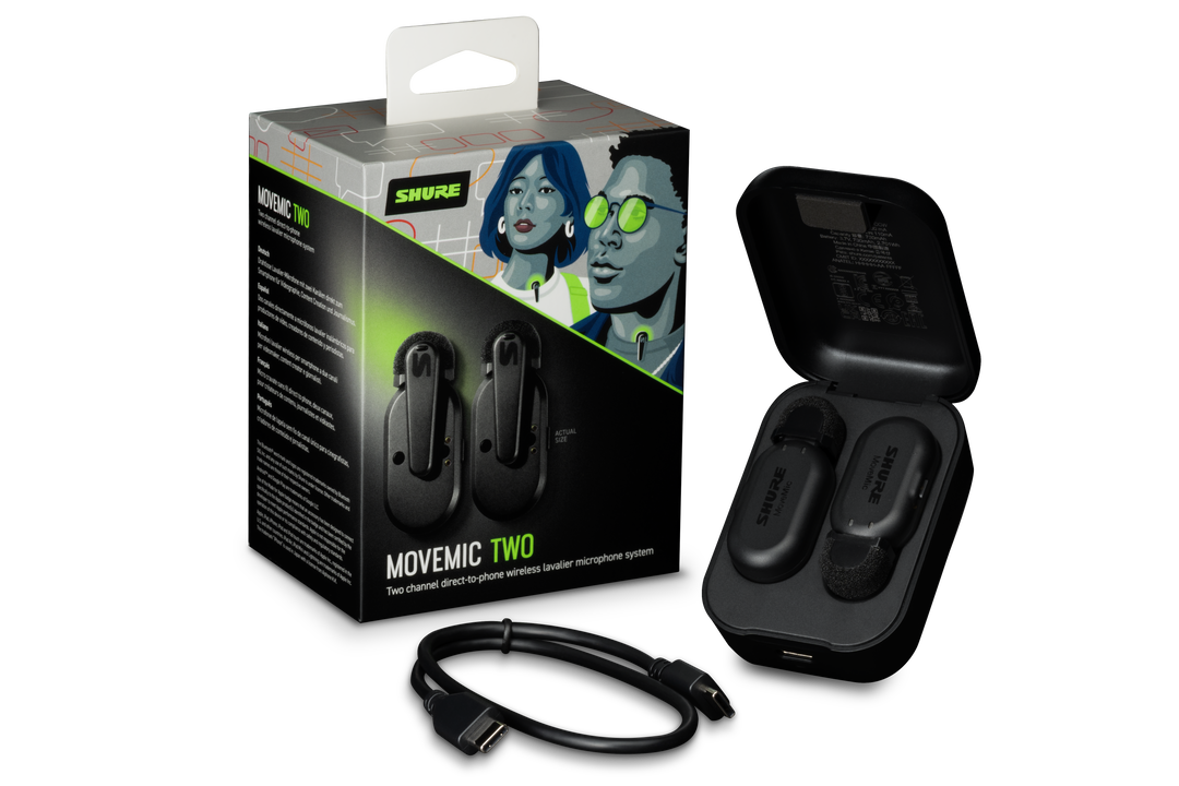 Shure MoveMic Two Bluetooth Ensemble de Microphones (2 Microphones)