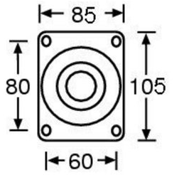 Roue pivotante sans frein (100mm)