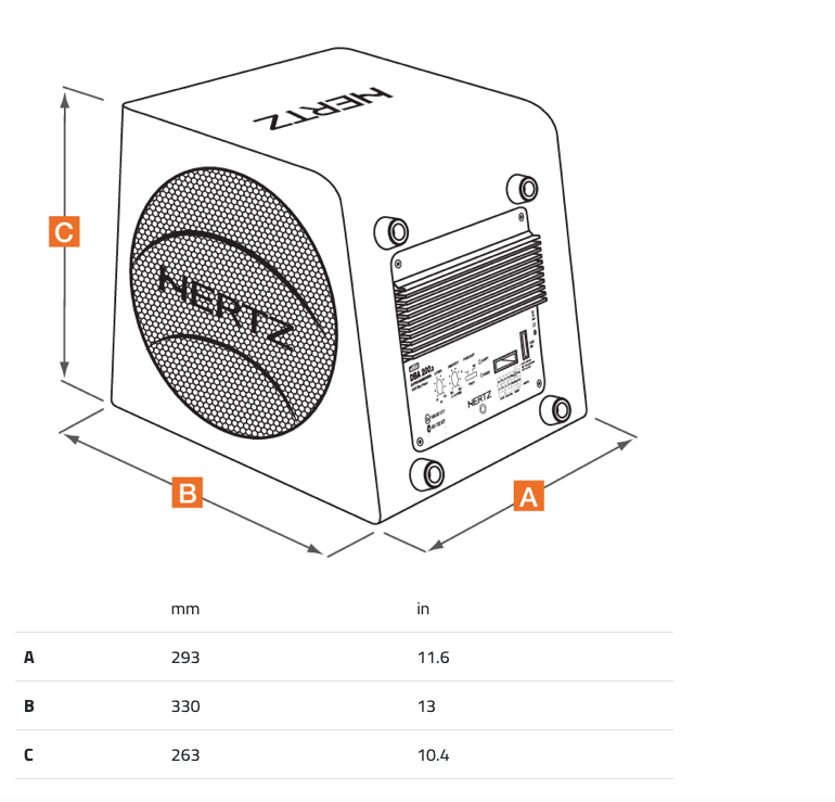 HERTZ Subwoofer actif (140W, 8")