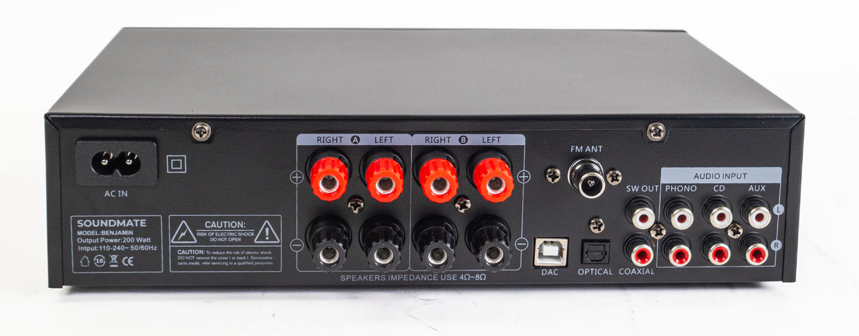 SoundMate Hi-Fi amplifier w. Bluetooth (4x50W)