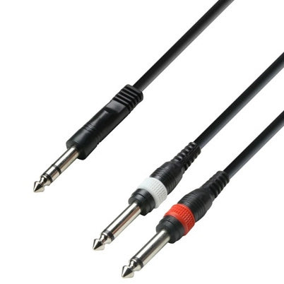 3 Star Y-Split Cable Stereo to 2x Mono Jack (3m)