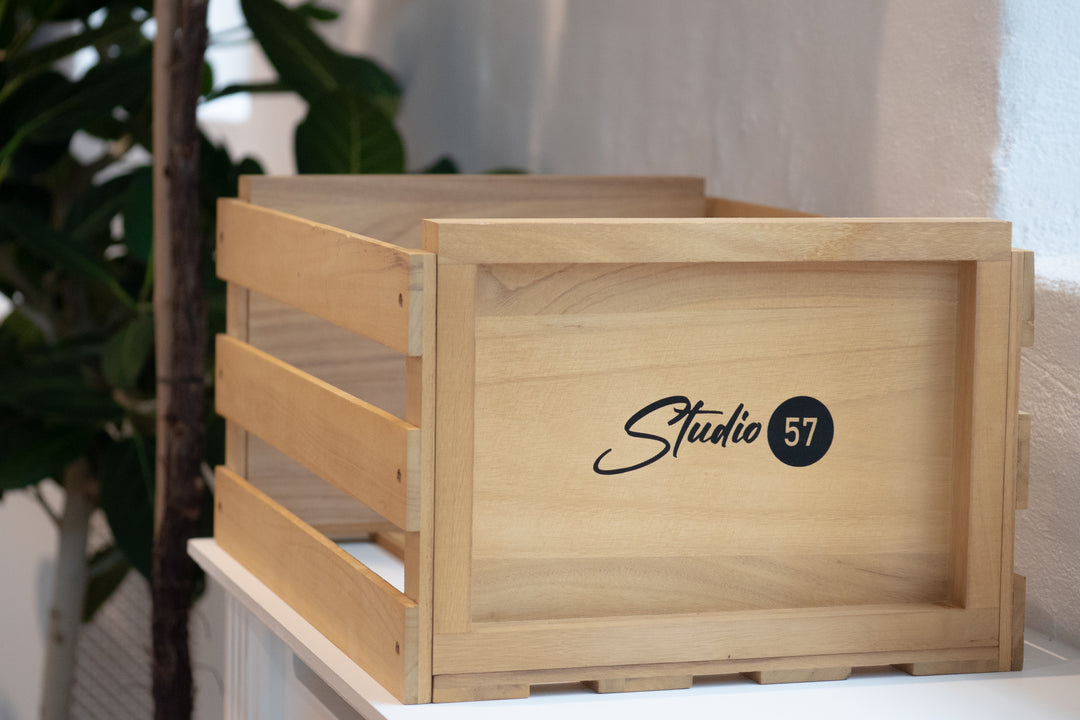 Studio 57 - Caisse pour disques LP (Bois clair)