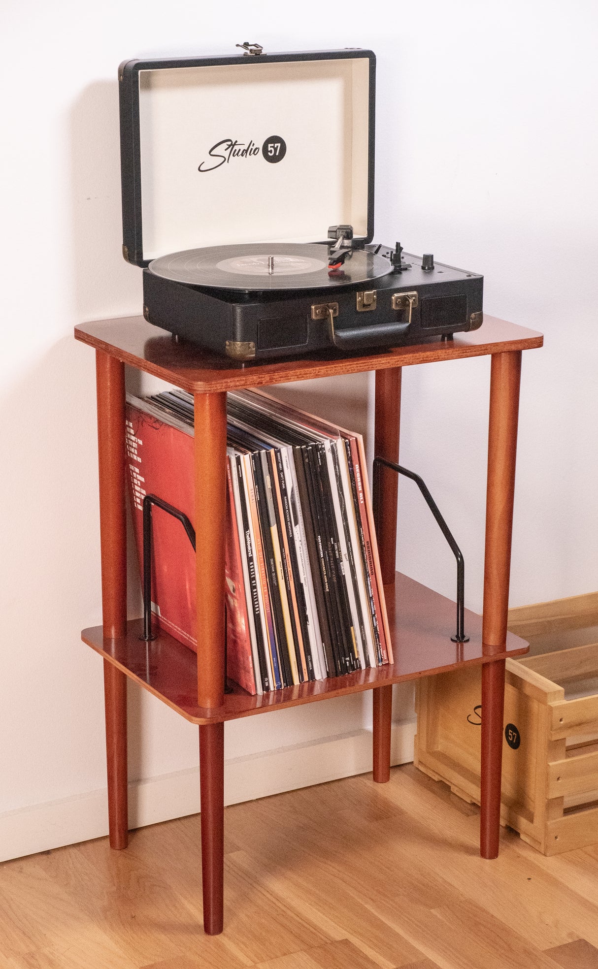 Studio 57 Turntable Table with Storage (Wood)