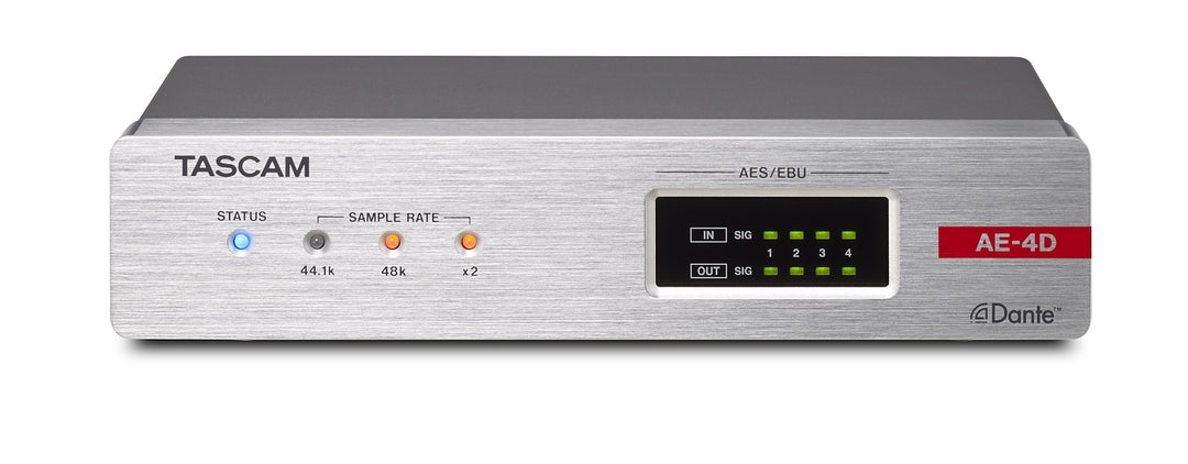 Tascam AE-4 convertisseur AES/EBU Dante 2 entrées / 2 sorties, XLR