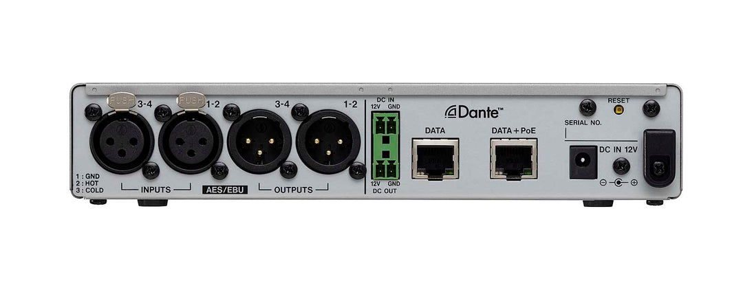 Tascam AE-4 convertisseur AES/EBU Dante 2 entrées / 2 sorties, XLR