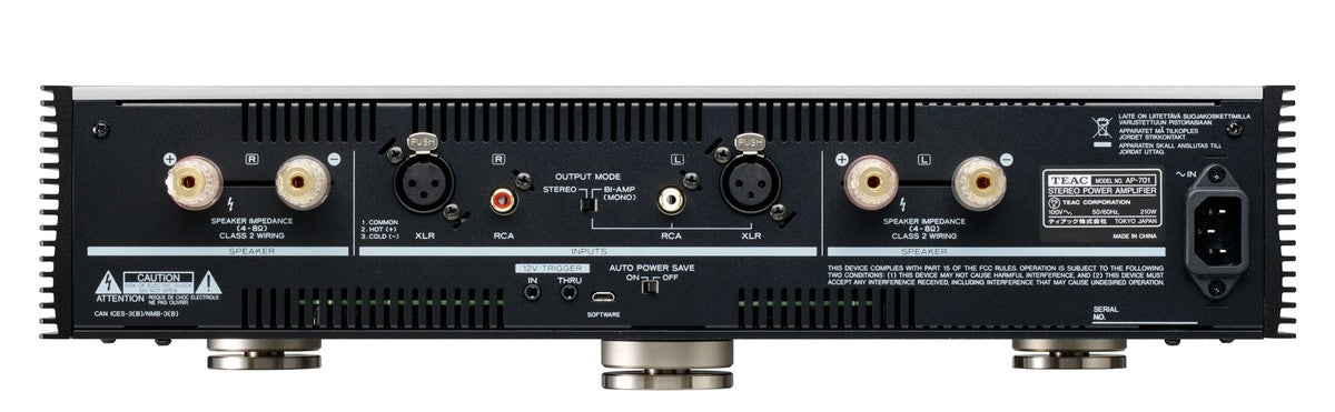 TEAC AP-701 Amplificateur Stéréo/Mono (Argent)
