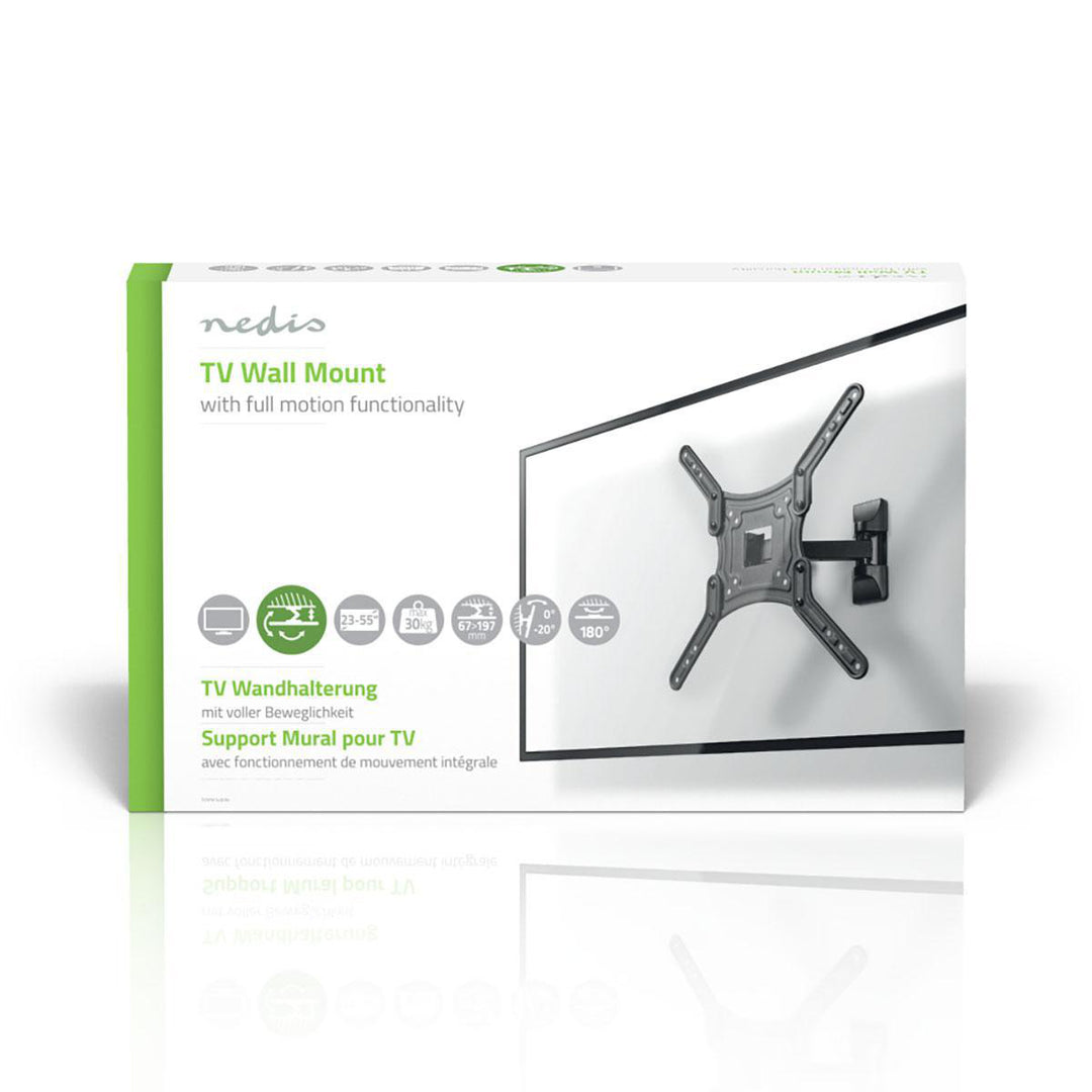 Support TV entièrement articulé avec 2 points de pivot (23-55", 30kg)