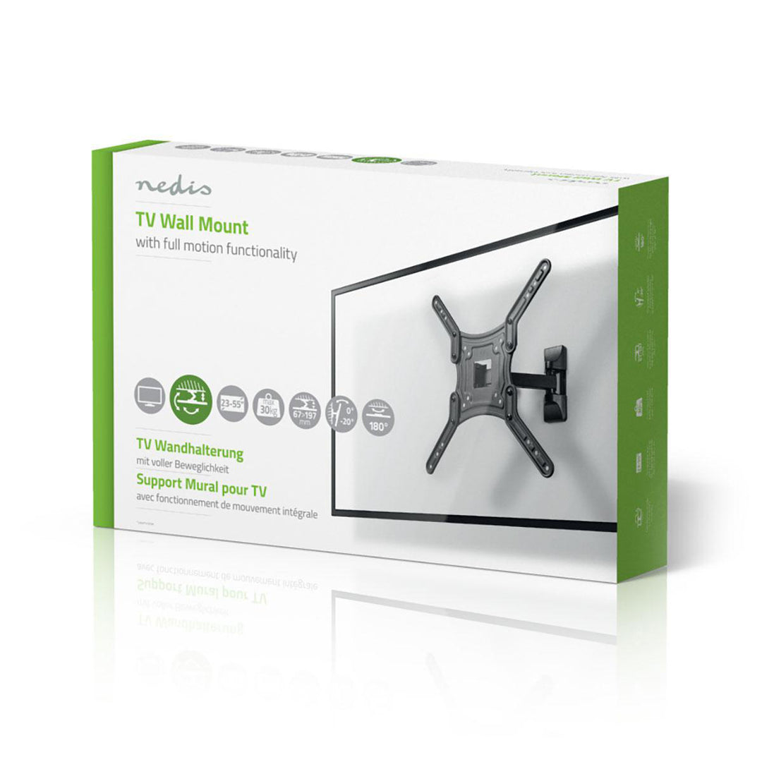 Support TV entièrement articulé avec 2 points de pivot (23-55", 30kg)