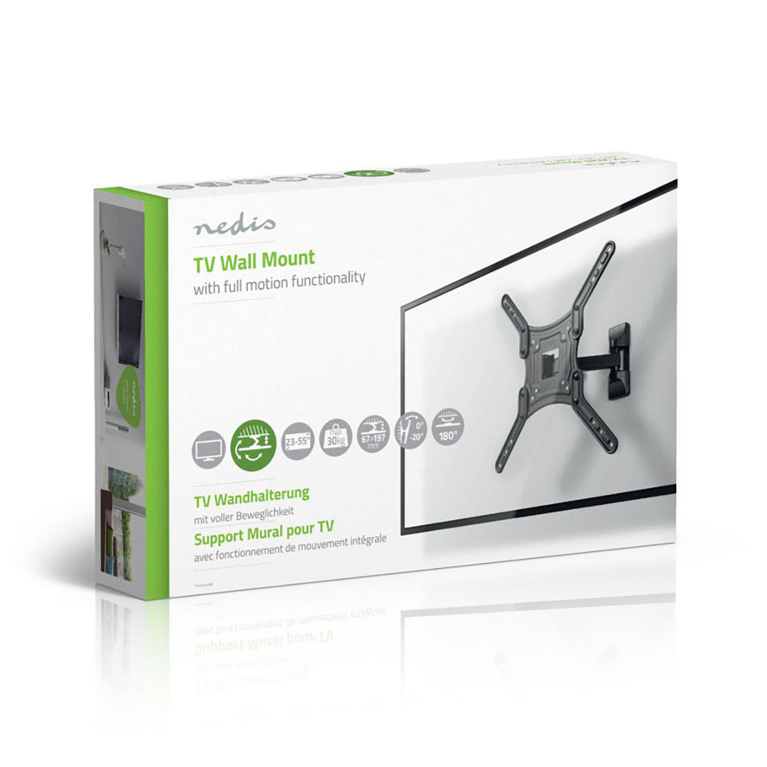 Support TV entièrement articulé avec 2 points de pivot (23-55", 30kg)