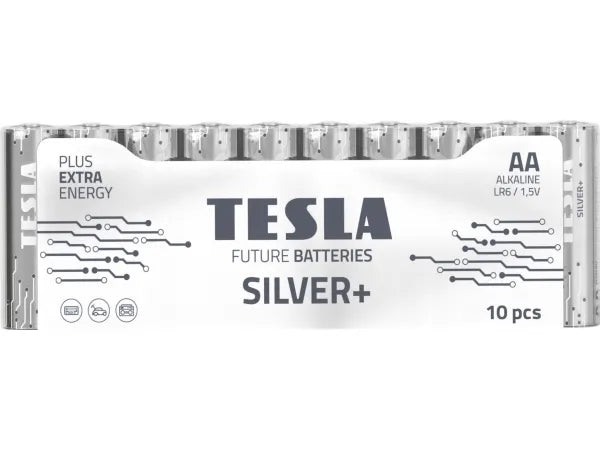 Tesla Silver+ Piles Alcalines AA (10 pcs)