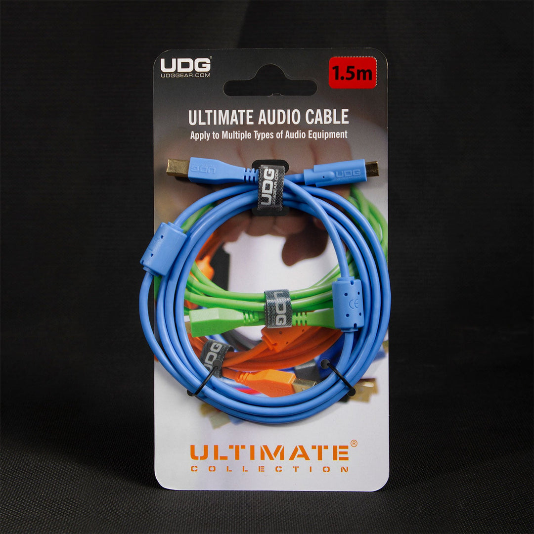 UDG Ultimate Audio Cable USB 2.0 C-B Bleu Droit 1,5m