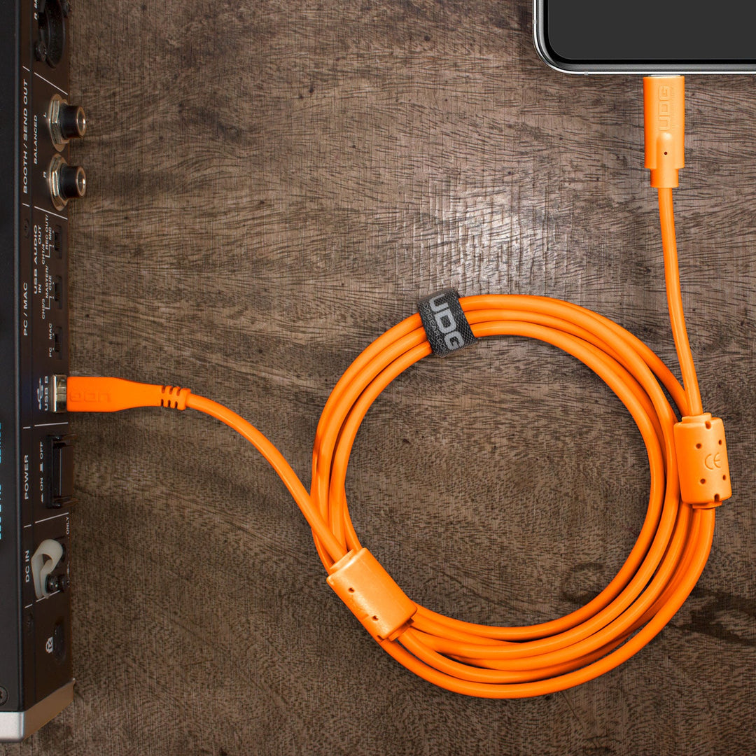 UDG Ultimate Audio Cable USB 2.0 C-B Orange Droit 1,5m