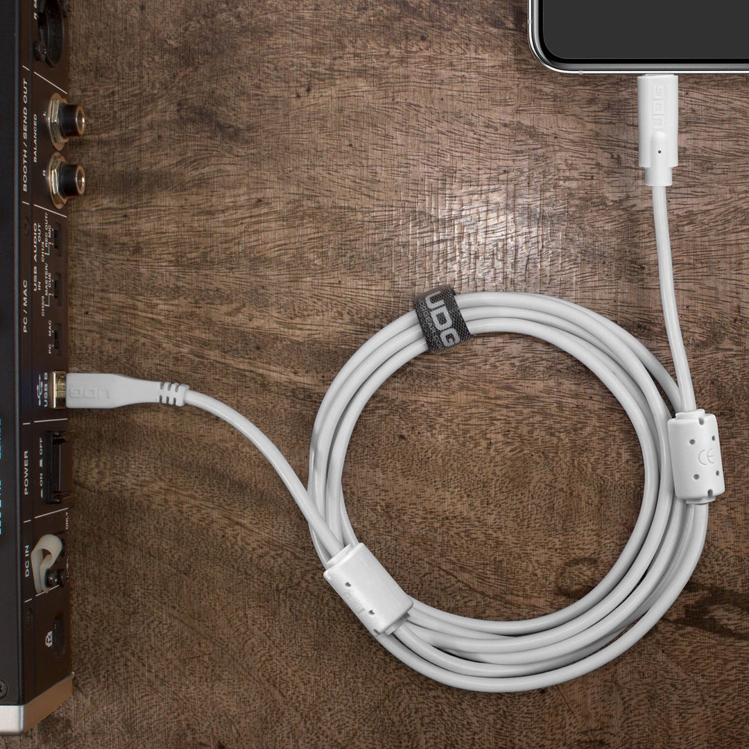 UDG Ultimate Audio Cable USB 2.0 C-B Blanc Droit 1,5m