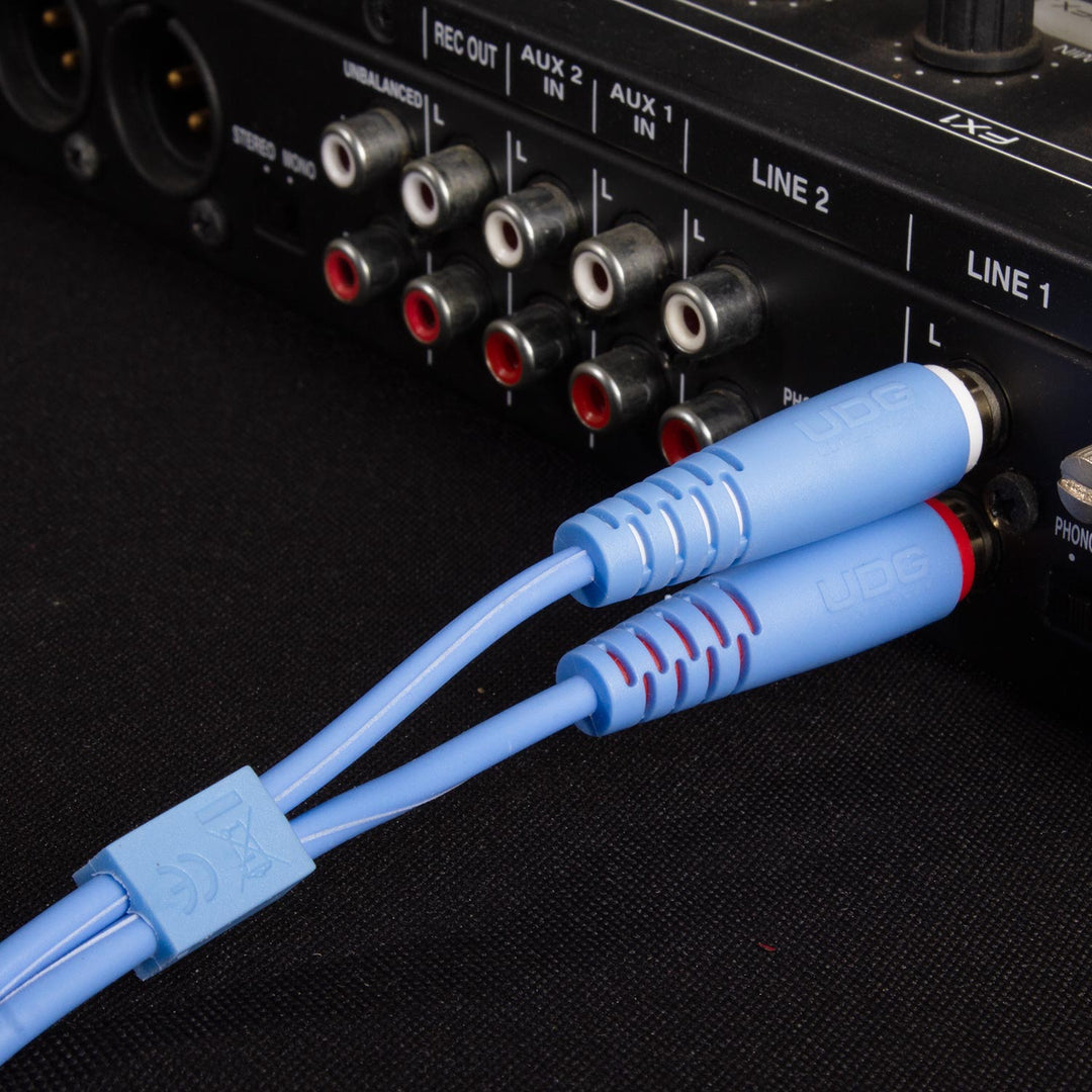 UDG Ultimate Audio Cable Set RCA - RCA Bleu Droit 3m