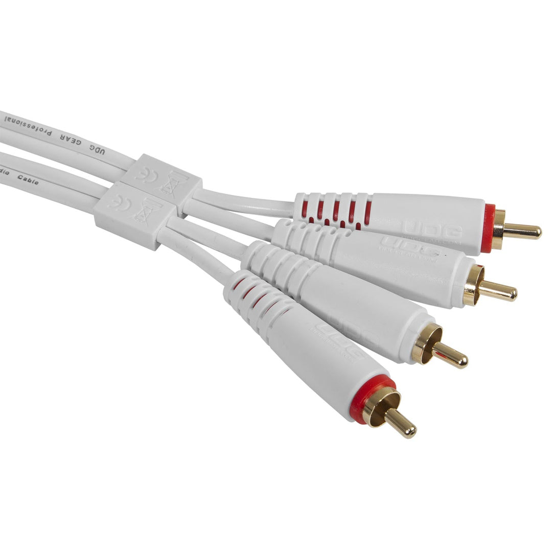 UDG Ultimate Audio Cable Set RCA - RCA Blanc Droit 1,5m