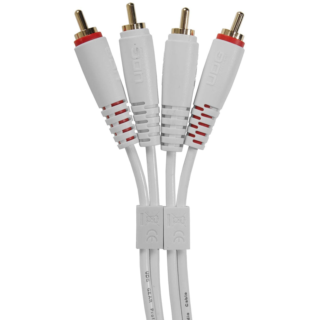 UDG Ultimate Audio Cable Set RCA - RCA Blanc Droit 1,5m