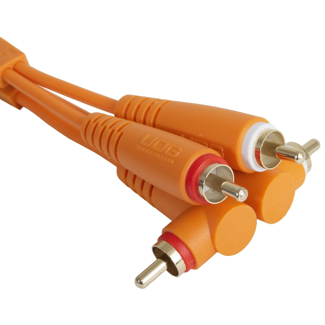 UDG Ultimate Audio Cable Set RCA droit-RCA coudé orange 3m