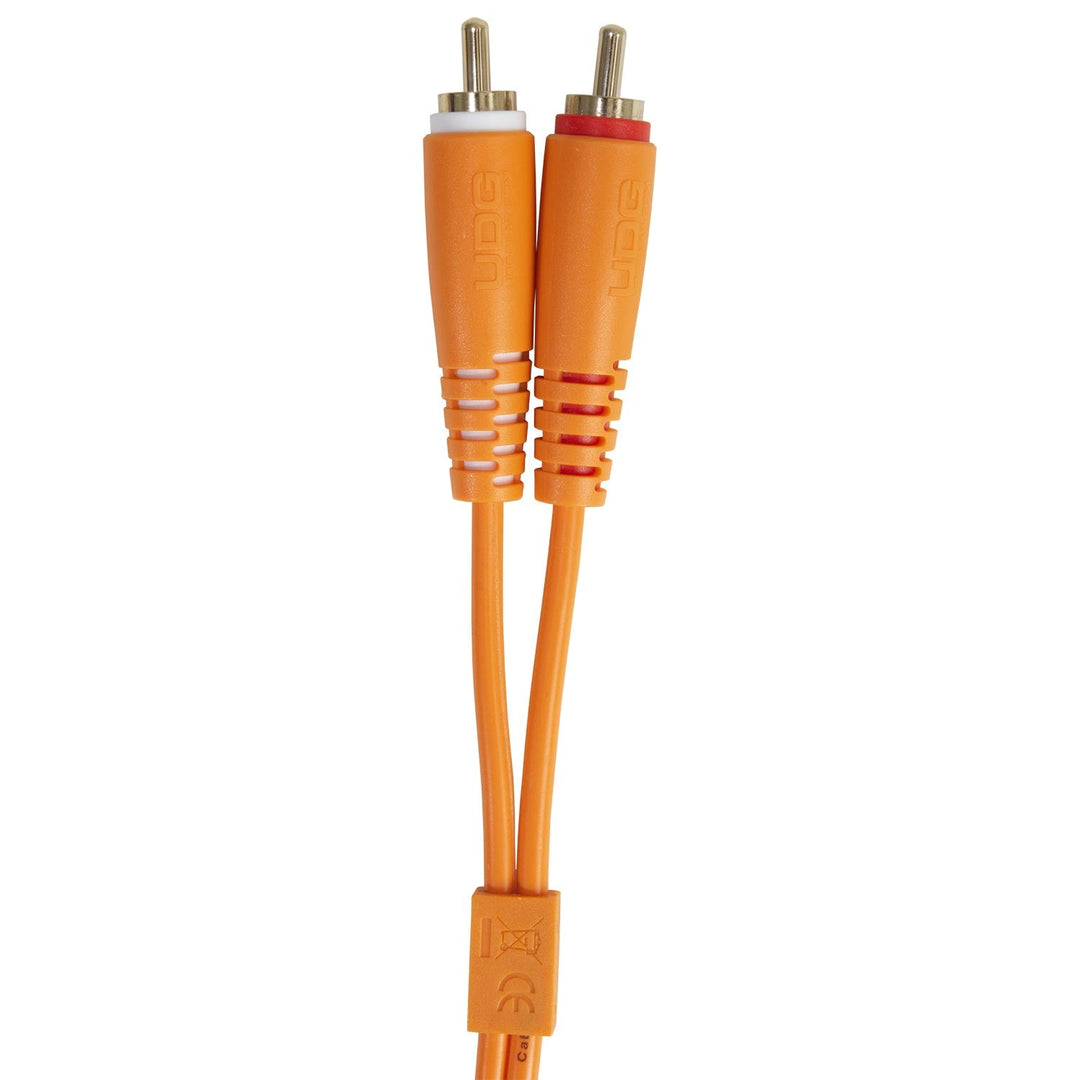 UDG Ultimate Audio Cable Set RCA droit-RCA coudé orange 3m